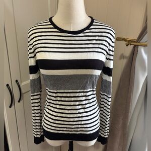 Jason Wu for Target long sleeve striped thin sweater black and white
